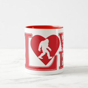 Tasse 2 Couleurs Bigfoot Love, J'aime Bigfoot
