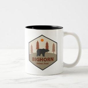 Tasse 2 Couleurs Bighorn Forêt nationale Wyoming Ours