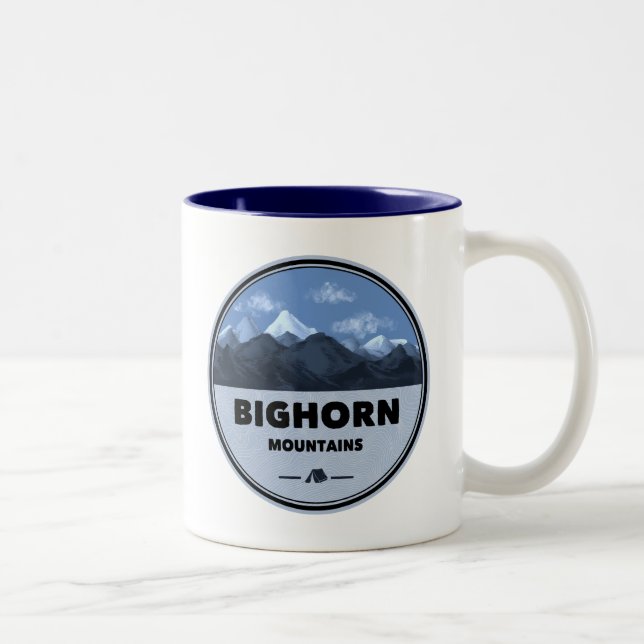 Tasse 2 Couleurs Bighorn Mountains Wyoming Montana Camping (Droit)