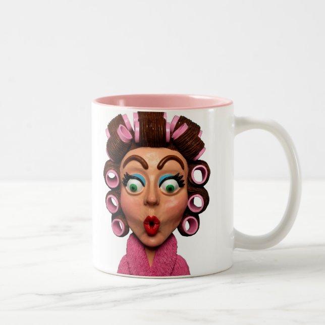 Tasse 2 Couleurs Bigoudis de port de femme (Droit)