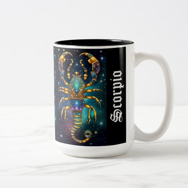 Tasse 2 Couleurs Bijoux Galaxie Zodiac Scorpio (Droit)