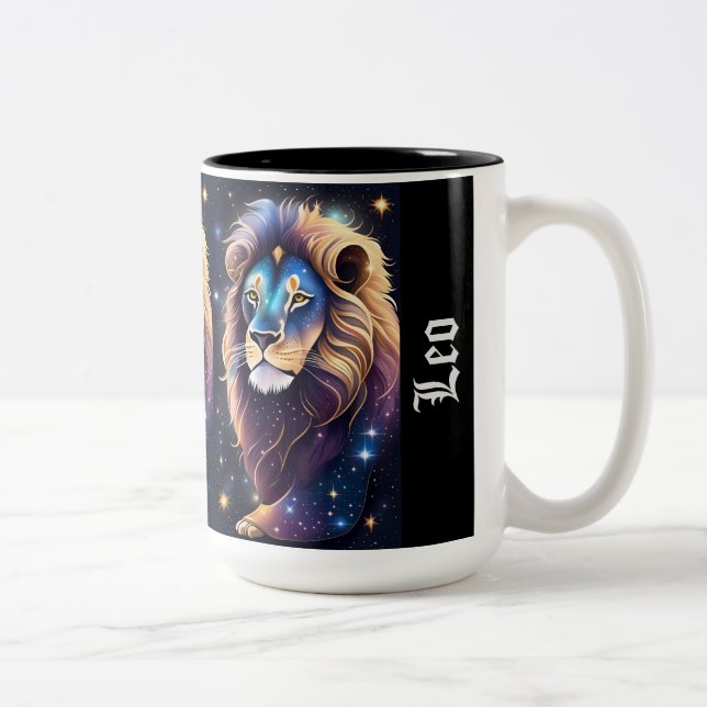 Tasse 2 Couleurs Bijoux Galaxy Zodiac Leo (Droit)