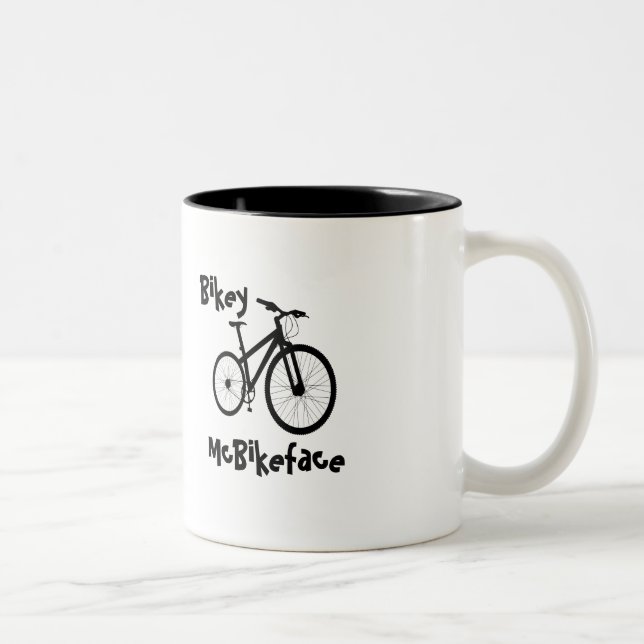 Tasse 2 Couleurs Bikey McBikeface (Droit)