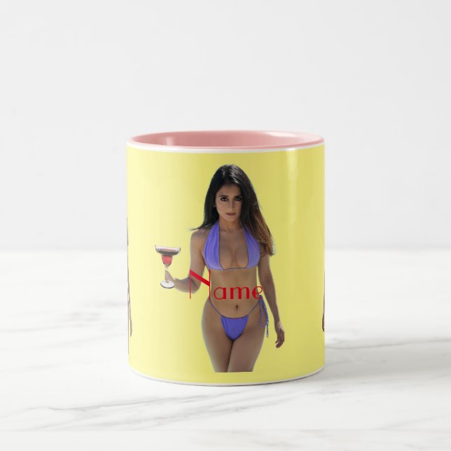 Tasse 2 Couleurs Bikini brun beauté Thunder_Cove (Centre)