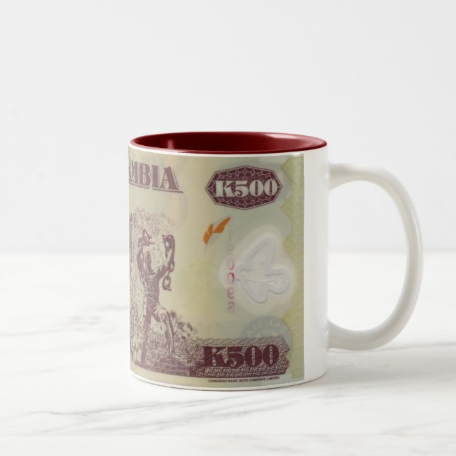 Tasse 2 Couleurs Billet de banque de la Zambie (Droit)