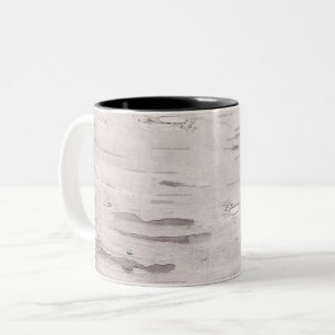 Tasse 2 Couleurs Birch Tree Blanc Bois Grange rustique Personnalisé