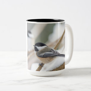 Tasse 2 Couleurs Bird, Chickadee, Thoreau, citation,