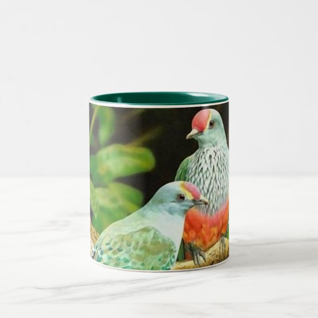 Tasse 2 Couleurs BIRD green_iphone (Centre)