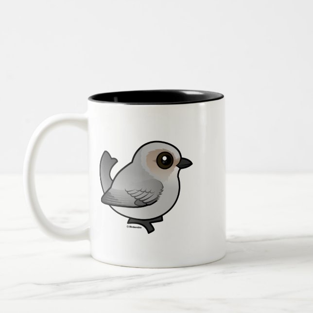 Tasse 2 Couleurs Birdorable Bushtit, Course Intérieure (Gauche)
