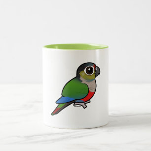 Tasse 2 Couleurs Birdorable Cramoisi-s'est gonflé la perruche