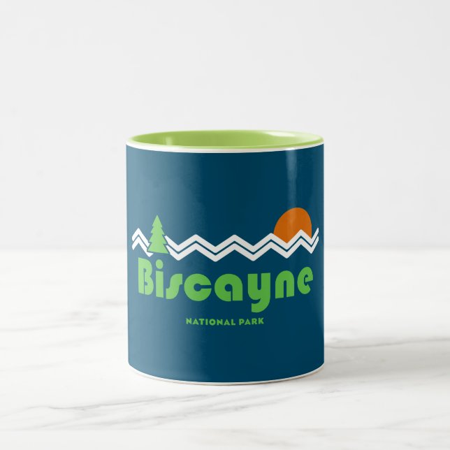 Tasse 2 Couleurs Biscayne National Park Retro (Centre)