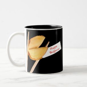Tasse 2 Couleurs Biscuit de fortune de joyeux anniversaire