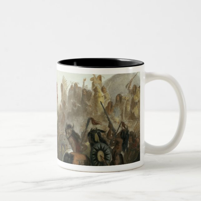 Tasse 2 Couleurs Bison-Danse des Indiens de Mandan devant le thei (Droit)