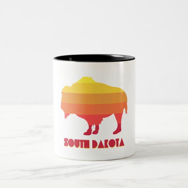 Tasse 2 Couleurs Bison du Dakota du Sud (Centre)