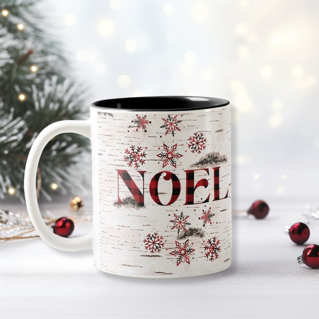 Tasse 2 Couleurs Bison rouge rustique Taureau blanc (Créateur téléchargé)