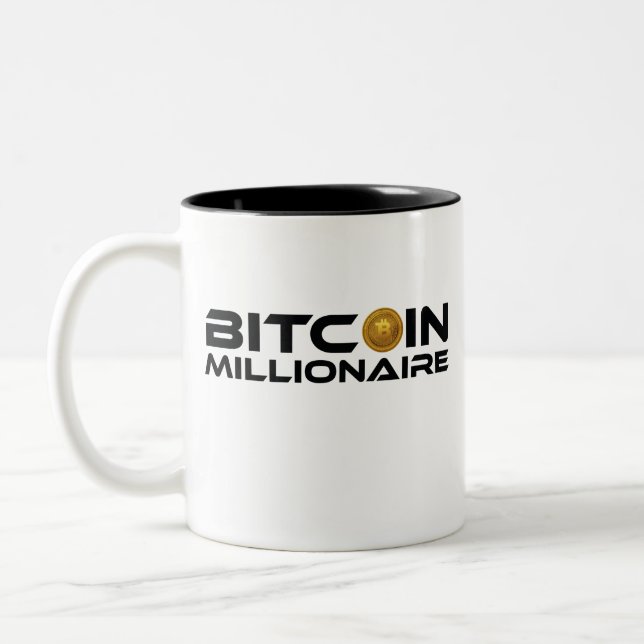Tasse 2 Couleurs Bitcoin millionnaire Crypto Ethereum Investisseur (Gauche)