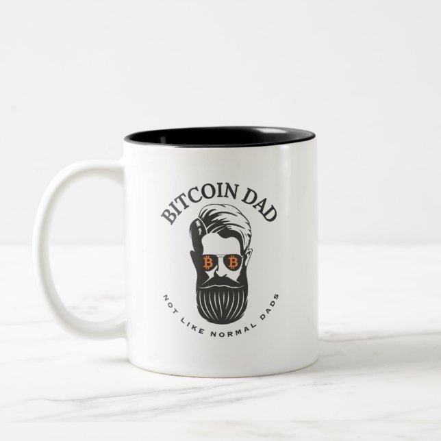 Tasse 2 Couleurs Bitcoin papa (Gauche)
