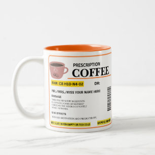 Tasse 2 Couleurs Bizarre de café de prescription