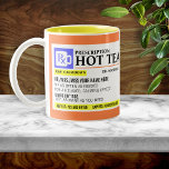 Tasse 2 Couleurs Bizarre de thé chaud<br><div class="desc">Ajoutez un nom à cette drôle de tasse à thé "prescription" pour une idée cadeau unique ! Ou,  remplissez votre propre ordonnance pour un petit quelque chose pour vous-même.</div>