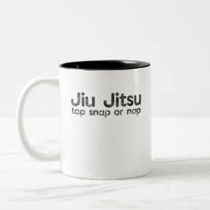 Tasse 2 Couleurs BJJ Jiu Jitsu Brésil Martial Arts Tap Snap ou Nap