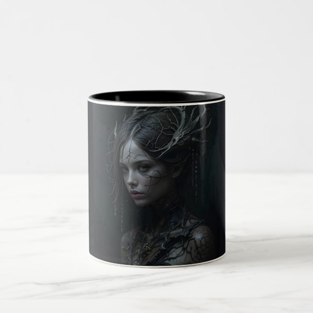 Tasse 2 Couleurs Black Gothic Girl (Centre)