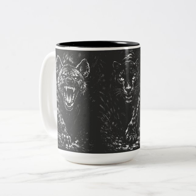 Tasse 2 Couleurs Black Panther — par BurnsInHell (Devant gauche)