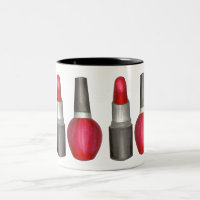 Black Red Lipstick ongle maquillage polonais Beaut
