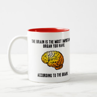 Tasse 2 Couleurs Blagues amusantes sur le cerveau - Subjectivité