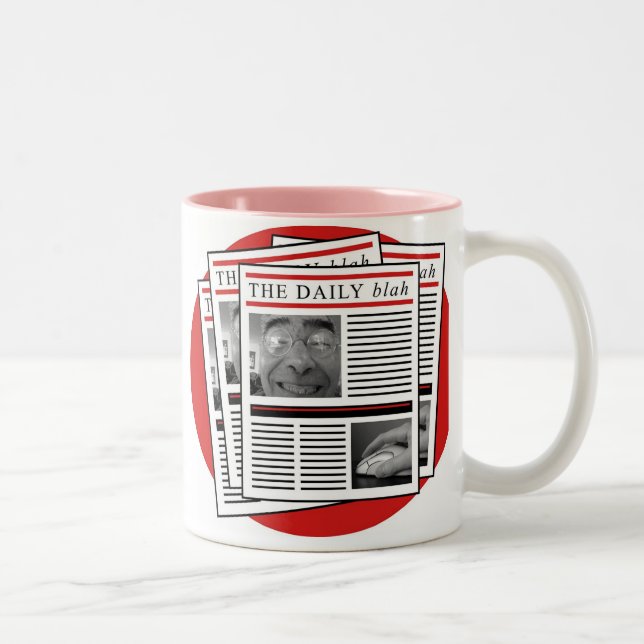 Tasse 2 Couleurs Blah quotidien (Droit)