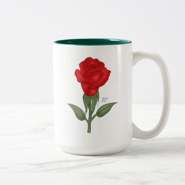 Tasse 2 Couleurs Blaine a un stylo - Rose (Droit)