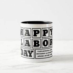 Tasse 2 Couleurs Blanc après un joyeux jour férié de la Fête du Tra
