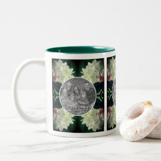Tasse 2 Couleurs Blanc Azalea Fleurs Cadre Ajouter Votre Photo