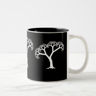 Tasse 2 Couleurs Blanc d'arbre de fractale