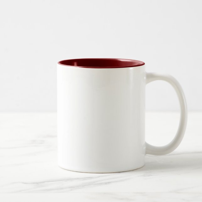 Tasse 2 Couleurs Blanc et bordeaux (Droit)