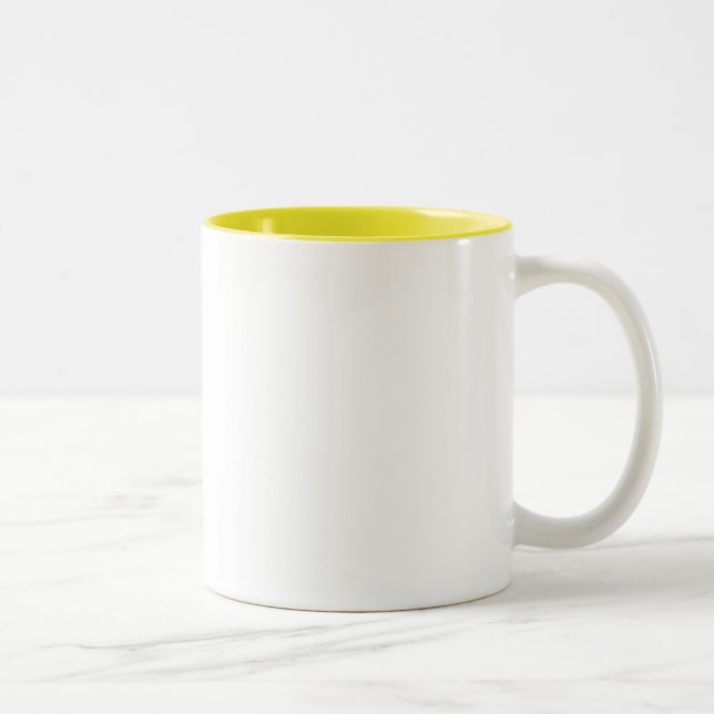 Tasse 2 Couleurs Blanc et Jaune (Droit)