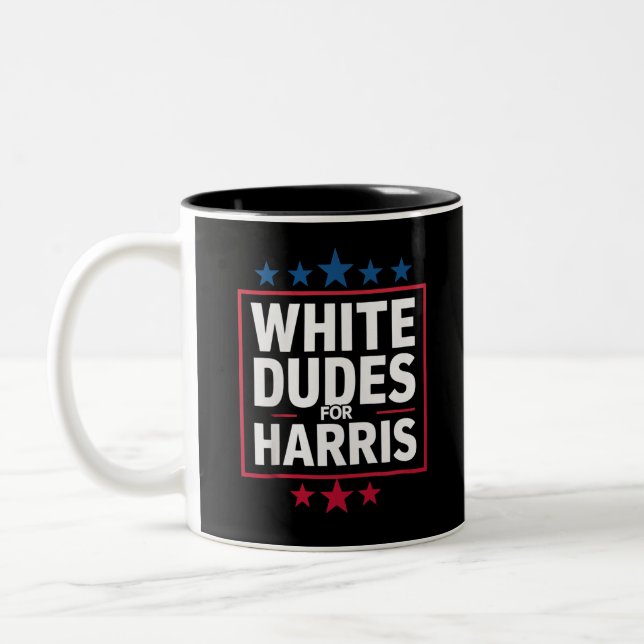 Tasse 2 Couleurs Blancs pour Kamala Harris Présidente 2024  (Gauche)