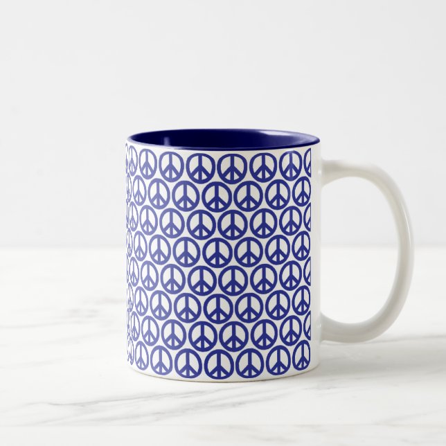 Tasse 2 Couleurs Blancs rouges et paix bleue (Droit)