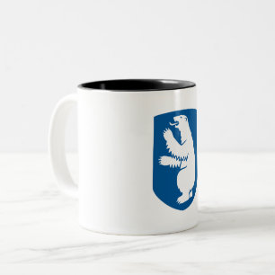 Tasse 2 Couleurs Blason du Groenland pays symbole emblème drapeau d