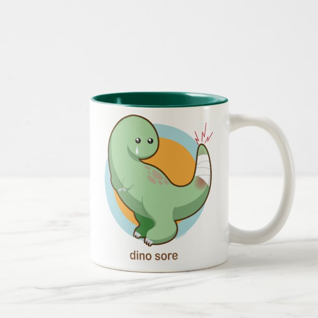 Tasse 2 Couleurs Blessure de Dino (Droit)