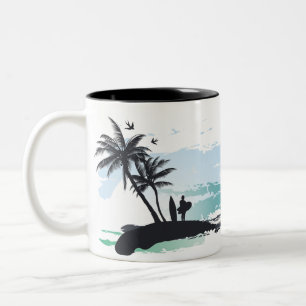 Tasse 2 Couleurs Bleu Blanc & Noir Odeur de la mer Été