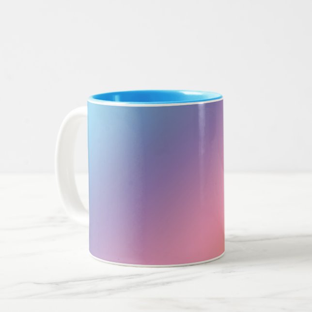 Tasse 2 Couleurs Bleu dégradé Pastel (Devant gauche)