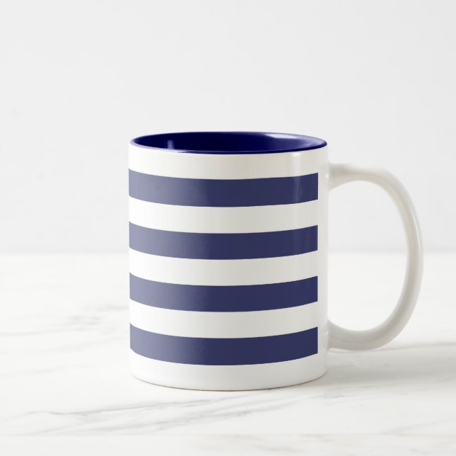 Tasse 2 Couleurs Bleu et blanc de la marine (Droit)