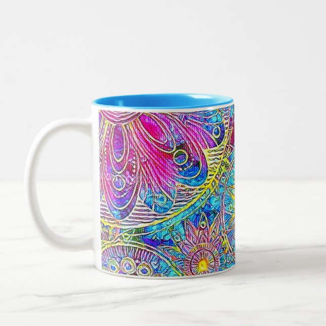 Tasse 2 Couleurs Bleu et rose (Gauche)