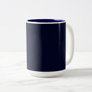 Tasse 2 Couleurs Bleu foncé élégant et simple