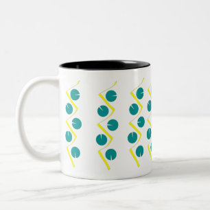 Tasse 2 Couleurs Bleu jaune Abstrait