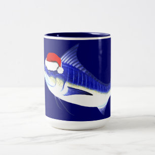 Tasse 2 Couleurs Bleu Marlin Santa Claus