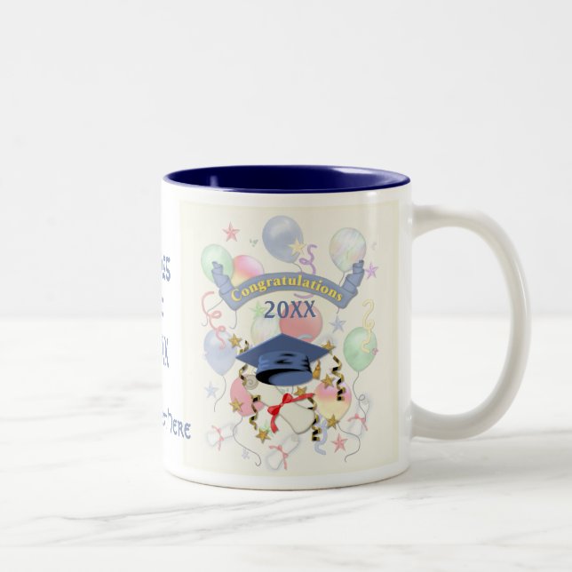 Tasse 2 Couleurs Bleu mortier et diplôme (Droit)