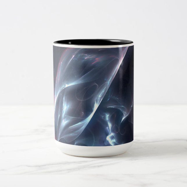 Tasse 2 Couleurs Bleu nébuleux Abstrait et violet (Centre)