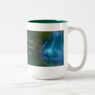 Tasse 2 Couleurs Bleu religieux dire l'ornement de Noël