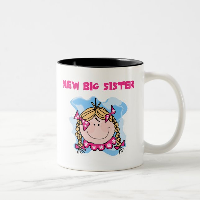 Tasse 2 Couleurs Blond Girl New Big Sister (Droit)